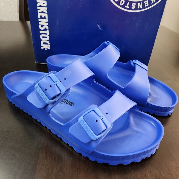 NWT Birkenstock Arizona EVA Ultra Blue Sandals Size EU 46 US 13 - Picture 1 of 6